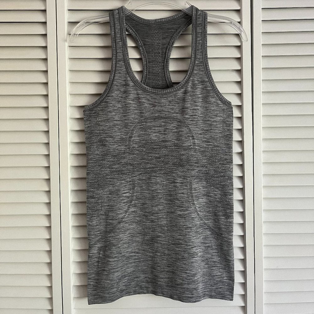 Lululemon Swiftly Tech Racerback Heathered Black size 4 rare